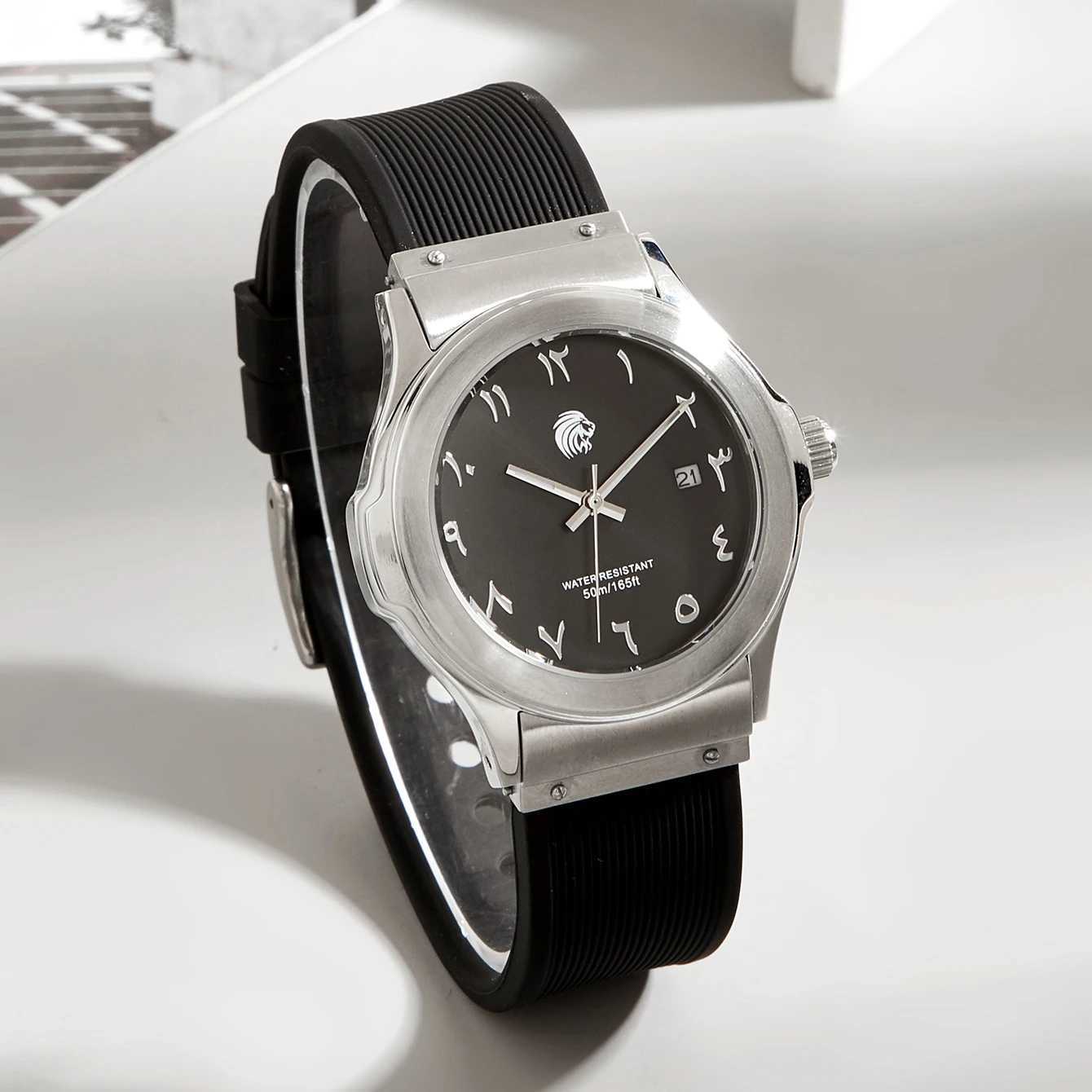 Brand Arabic watch all stainless steel case waterproof Y250407