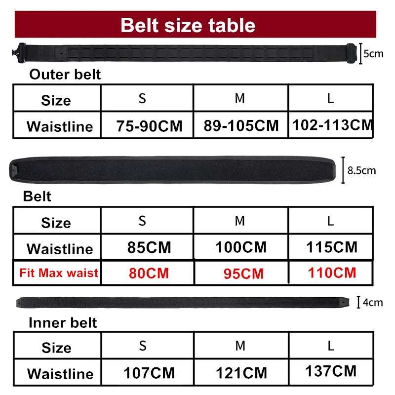 YAKEDA Battle Molle Riggers Belt Duty Belt Heavy Duty Anti-Slip Pad Inner Belt Comb 3-In-1 System 250403