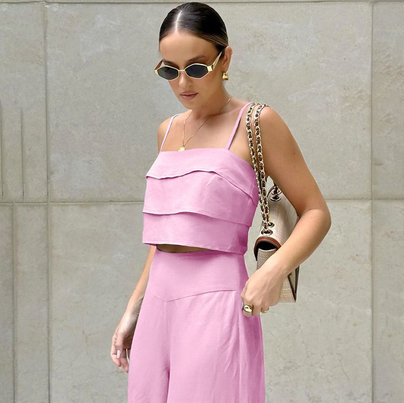 Women's Clothing High-Waisted Niche Slim-Fit Wide-Leg Pants Two-Piece