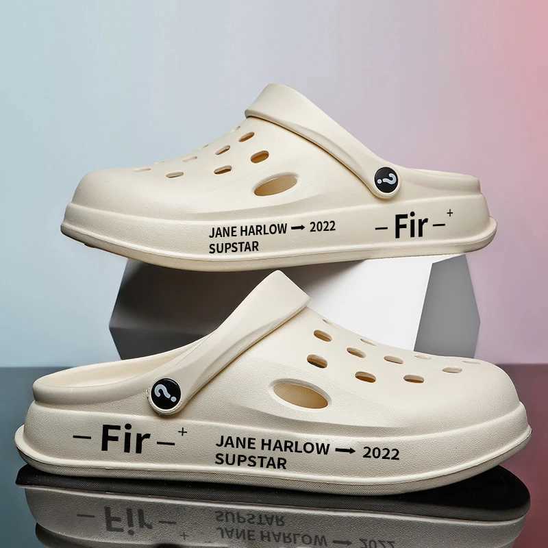 New Arrival Hole Shoes Outdoor Mens Sandals Breathable Lightweight Soft EVA Mens Slippers Mens Garden Shoes Clogs Couple Beach Casual Shoes T250407