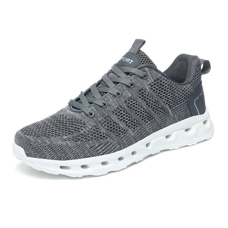 Mens shoes lightweight non-slip soft sole running shoes youth mesh breathable shock absorption sports casual shoesC250410