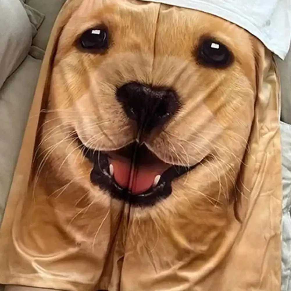 Fashionable and fun pet dog shorts casual 3D printed mens summer shorts cute animal shorts walking home pajamasXJ250407