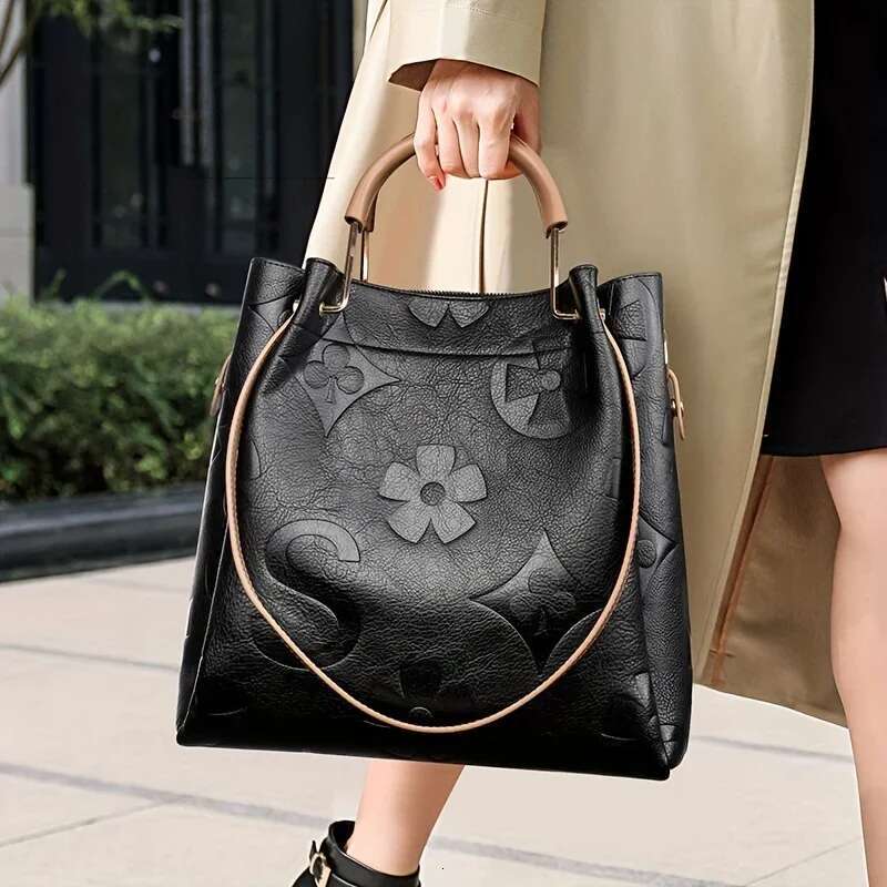 Elegant ral Faux Leather Satchel - Water-Resistant Work with Adjustable Strap, Secure Zip & Sg Bag