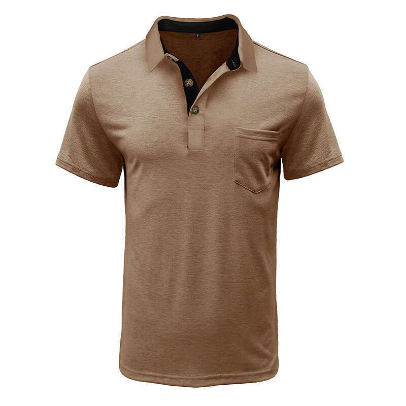 summer European and American short sleeved lapel T-shirt men's shirt top polo wholesale new casual fashion trend clothing