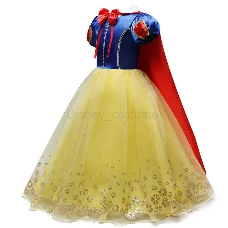 Disney Luxury Princess Snow White Birthday Party Fairy Children Role Playing Costume 2024 Carnival Costume Halloween Dress Up X250408