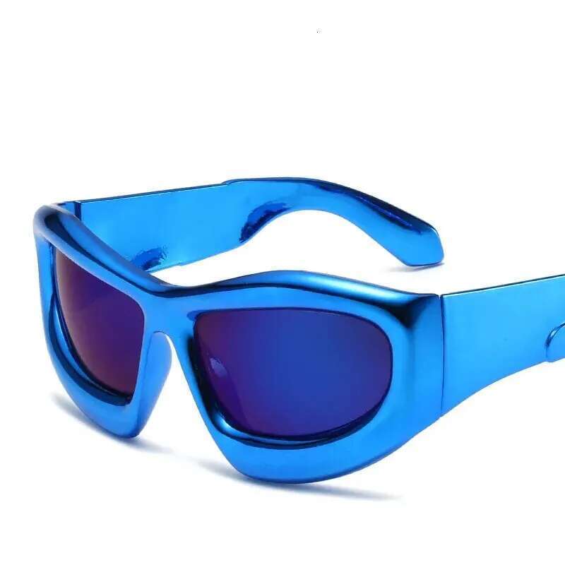 Cool Exaggerated Glasses Future Science Technology Sense Skiing Big Frame Sunglasses Dazzg Men And Womean
