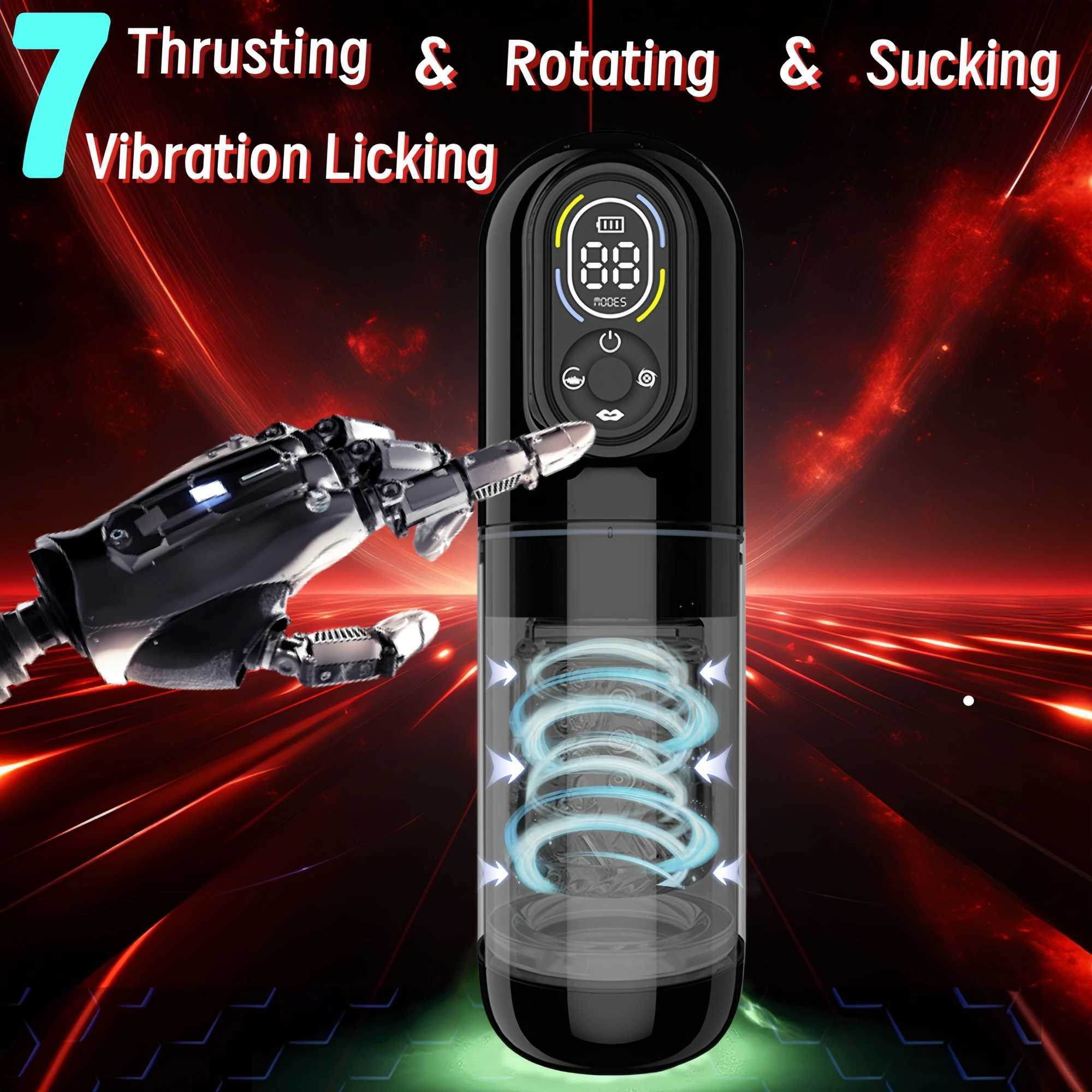 Automatic Male Masturbator Male Sex Toy Penis Pump Sucking Vibration Stimulation Function Pocket Vulvar Male StrokeW250408