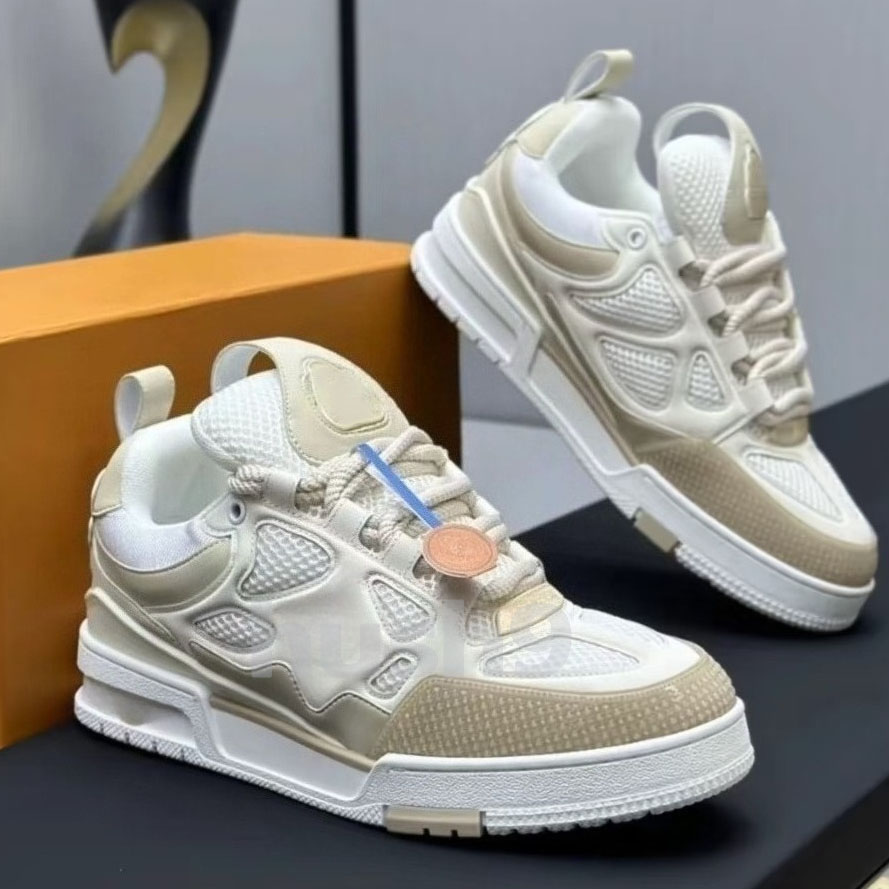 Skate sneakers Designer shoes men women Fashion Donkey Classic printed leather Men Casual shoes Low-top lace-up trainers