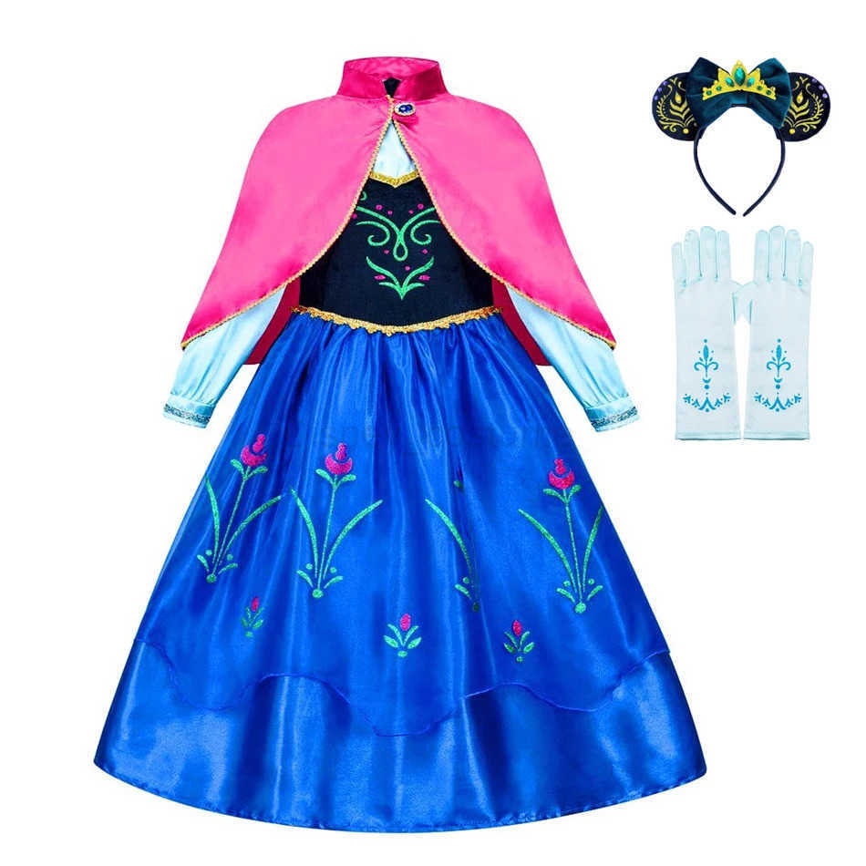 Disney Anna dress childrens summer clothing childrens princess dress X250408