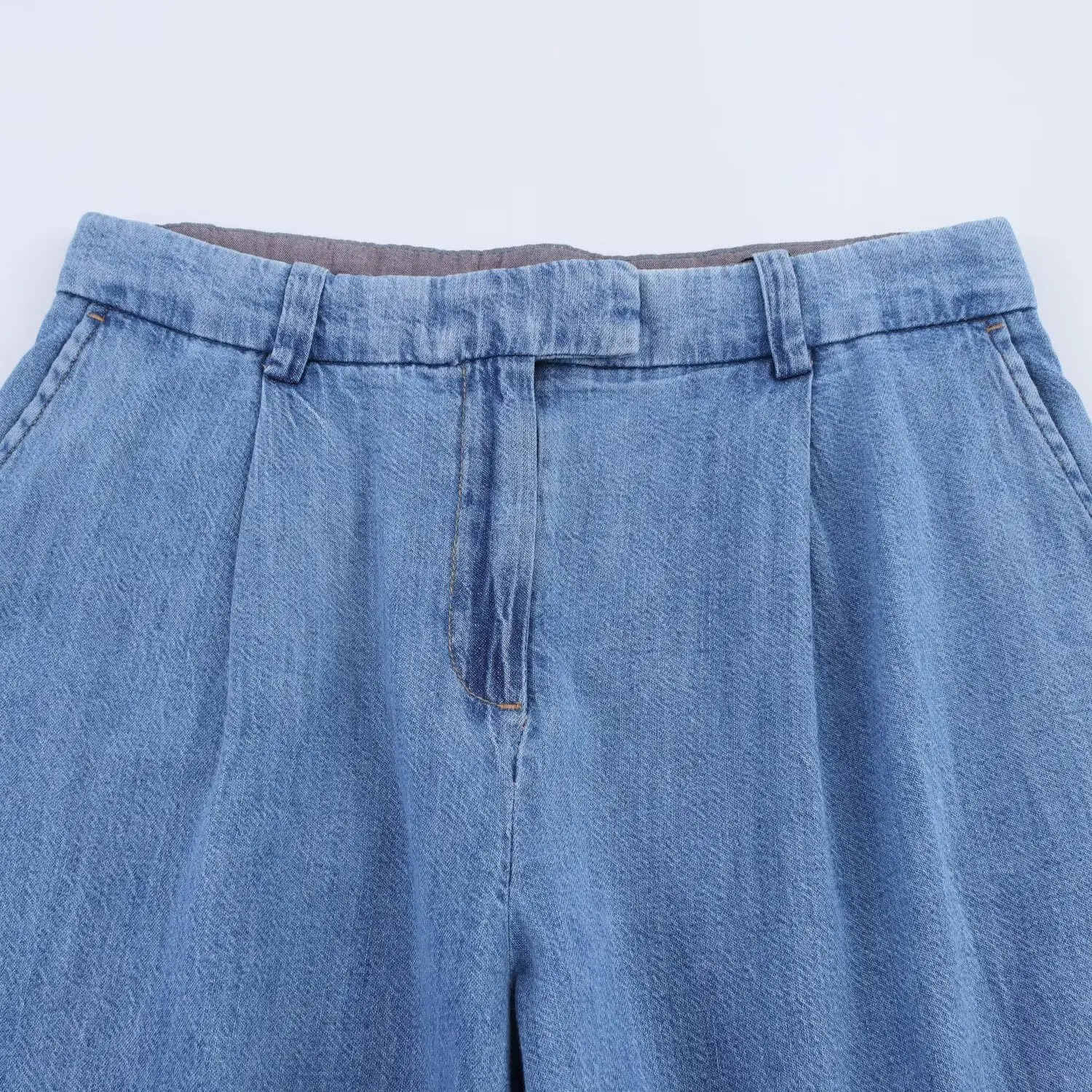 European and American style spring high waisted wide leg jeans fashionable fully matched casual pants 250407