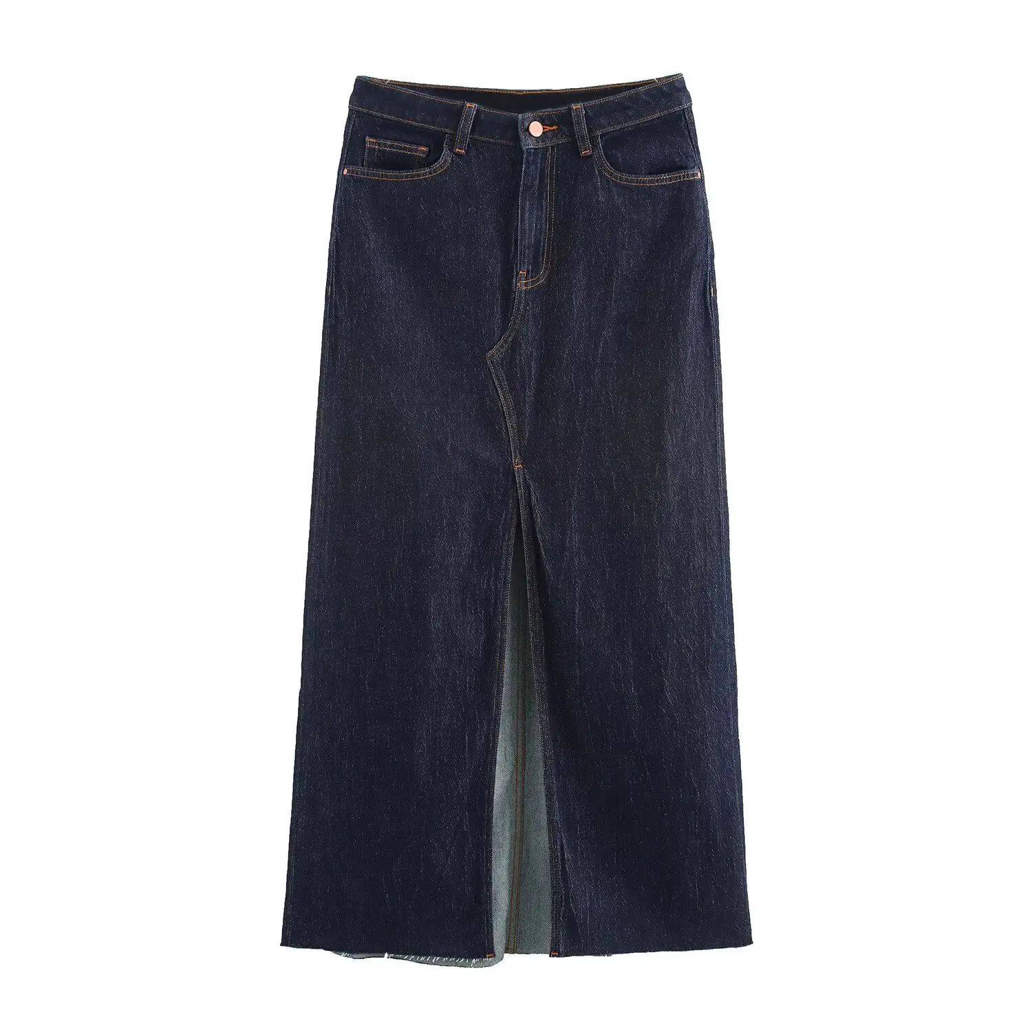 UNIZERA womens short denim vest top high waisted jeans split denim skirt temperament spring vest 250408