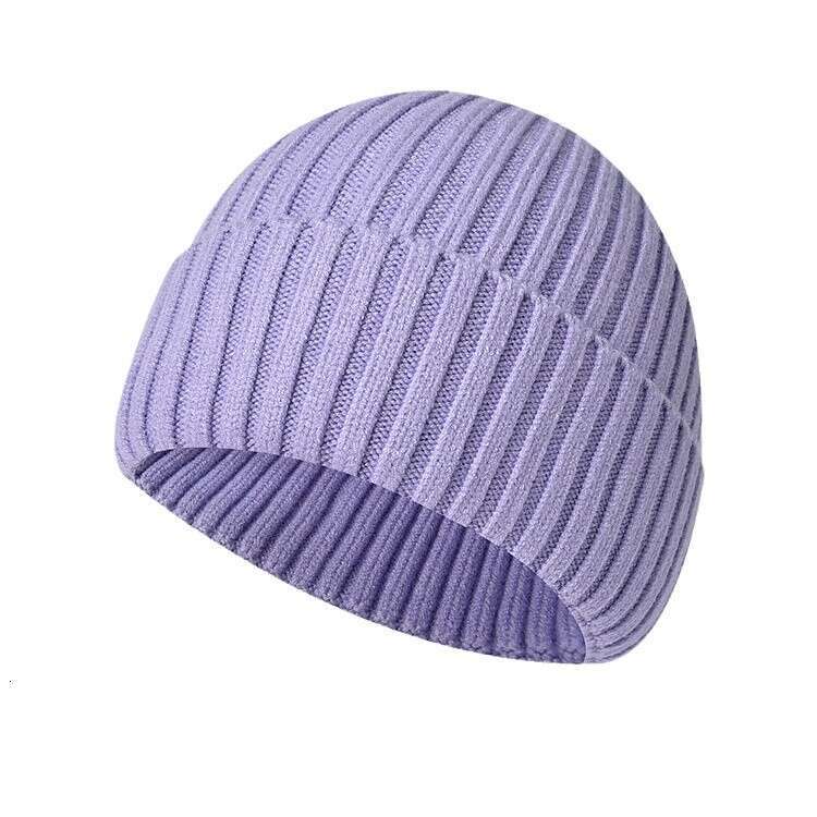 Autumn Winter Thickened Woolen Knitted Beanie with Custom Logo, Fashion Solid Color Embroidered Hat, In-Stock Hot Sale Trendy Headwear