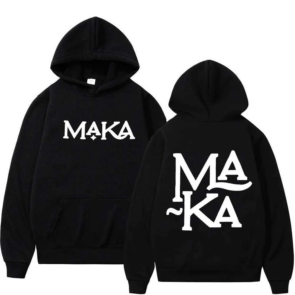 Rap singer Maka Merch hoodie mens and womens fashion hip-hop hoodie sweatshirt retro super big hoodie unisex W250408
