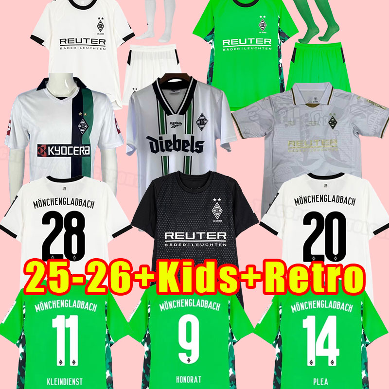 25 26 Borussia Monchengladbach soccer Jerseys FANS VERSION 2025 2026 home Gladbach ELVEDI PLEA ZAKARIA NEUHAUS GINTER THURAM MEN foootball SHIRTS retro 1996 08 09