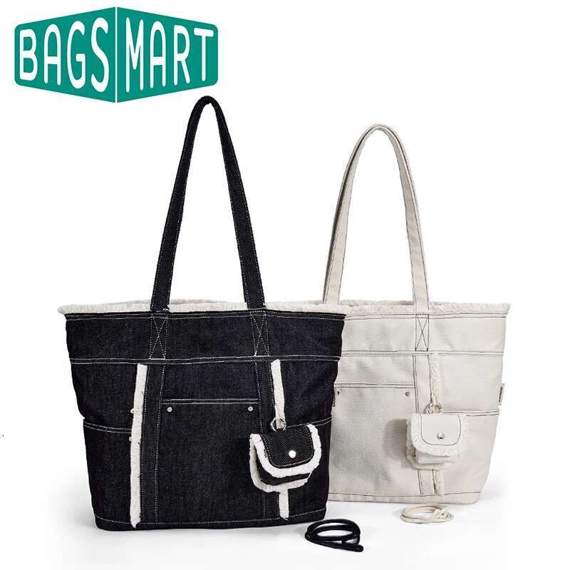 BAGSMART Korean Women's Eco Tote Bags For Students University Handbags Canvas Travel Female Shoulder Bag