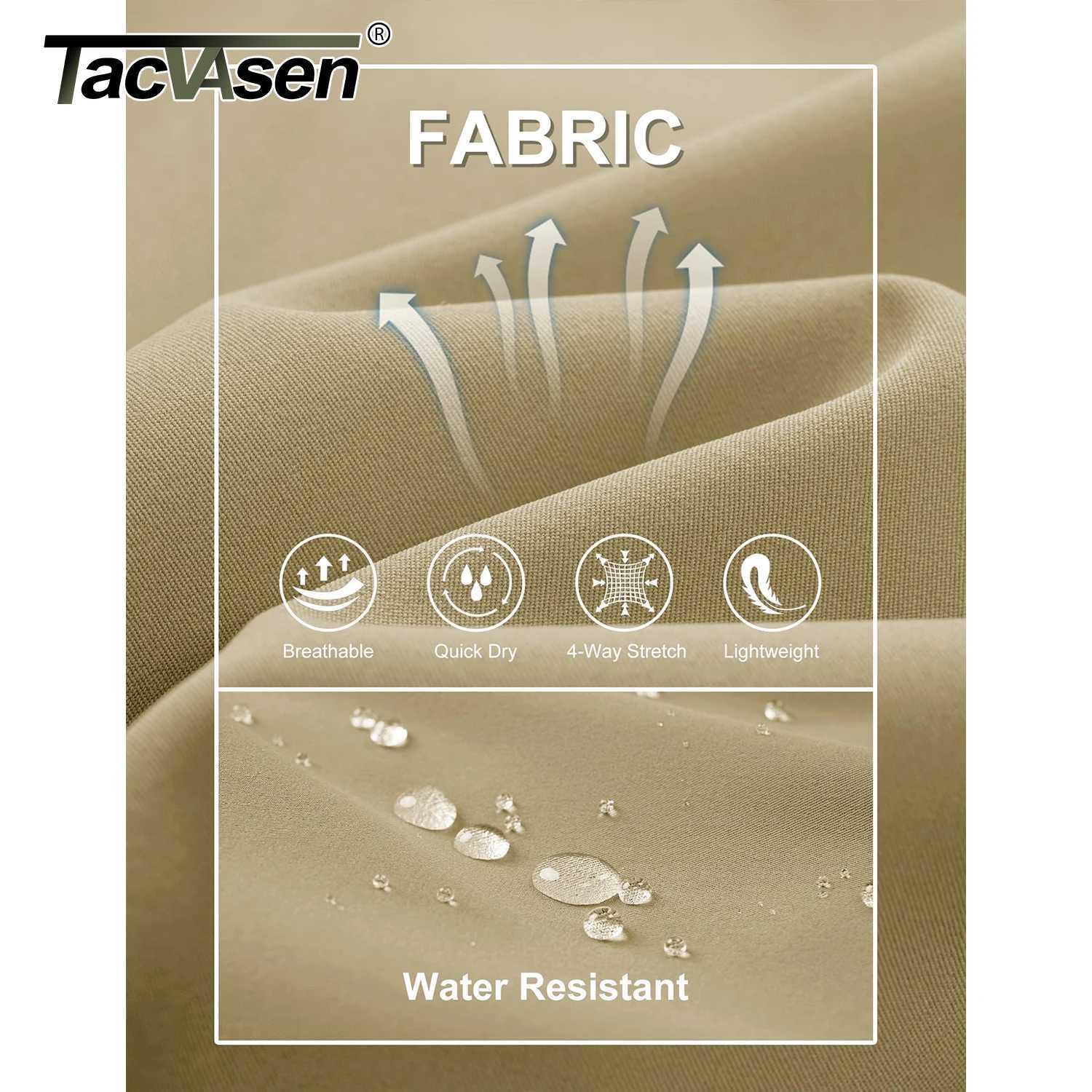 TACVASEN Summer Golf Shorts Mens 7 Quick Dry Lightweight Work Shorts Stretch Casual Shorts with 6 Pockets Waterproof Hiking W250407