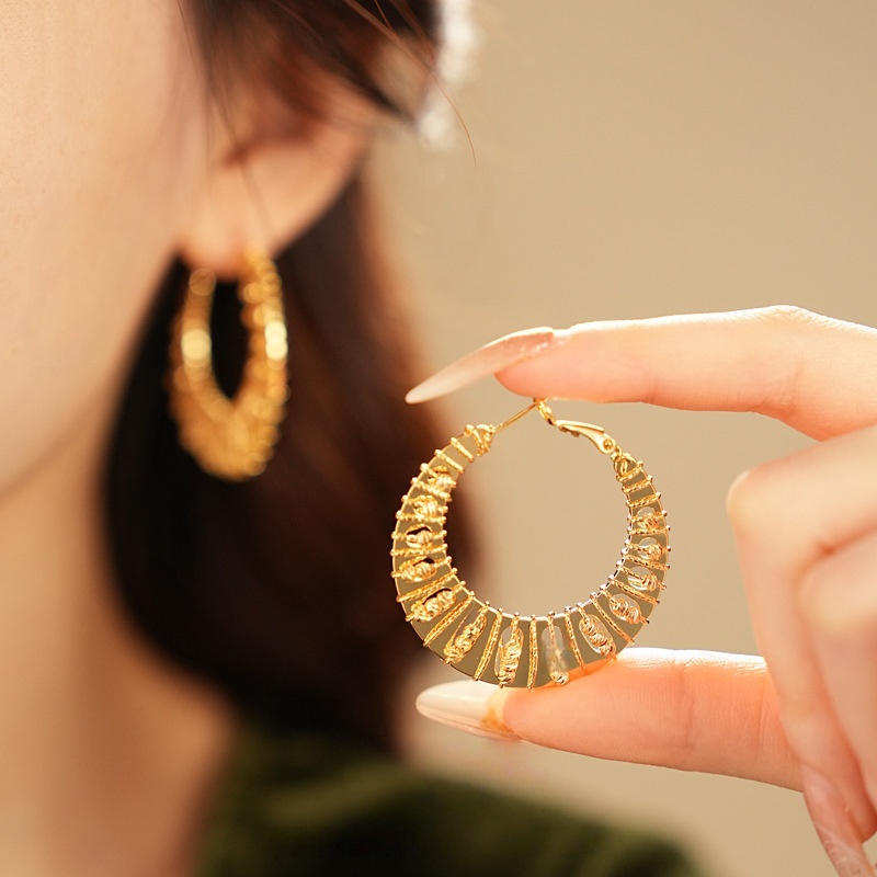 New Fashion Designer Earring Gold plated Round Hoop Earrings for Woman with zircon diamonds Earring Trend Classic Party Wedding Pendant Jewelry Gift