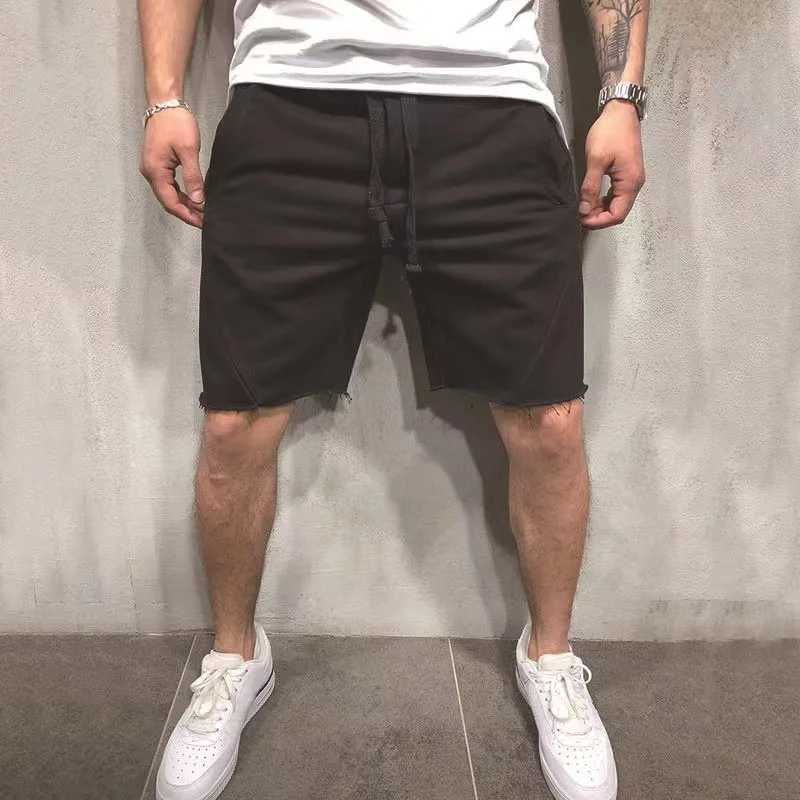 Mens solid color running thin shorts casual sports shorts mens quarter pants casual mens pantsXJ250407