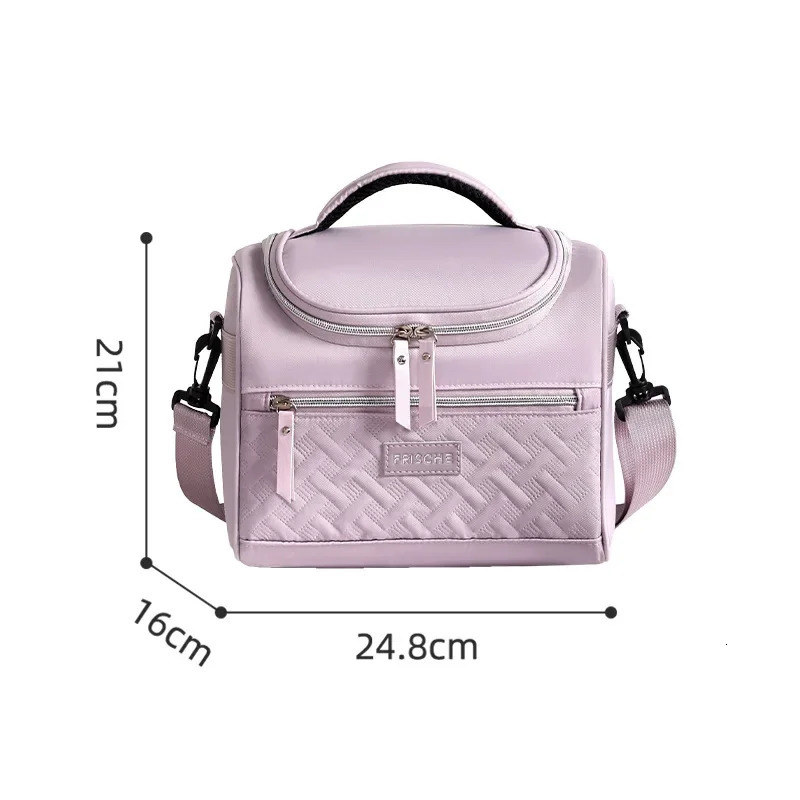 womens shoulder insulation bag ice pack bento large capacity thick food refrigeration student lunch box 250401