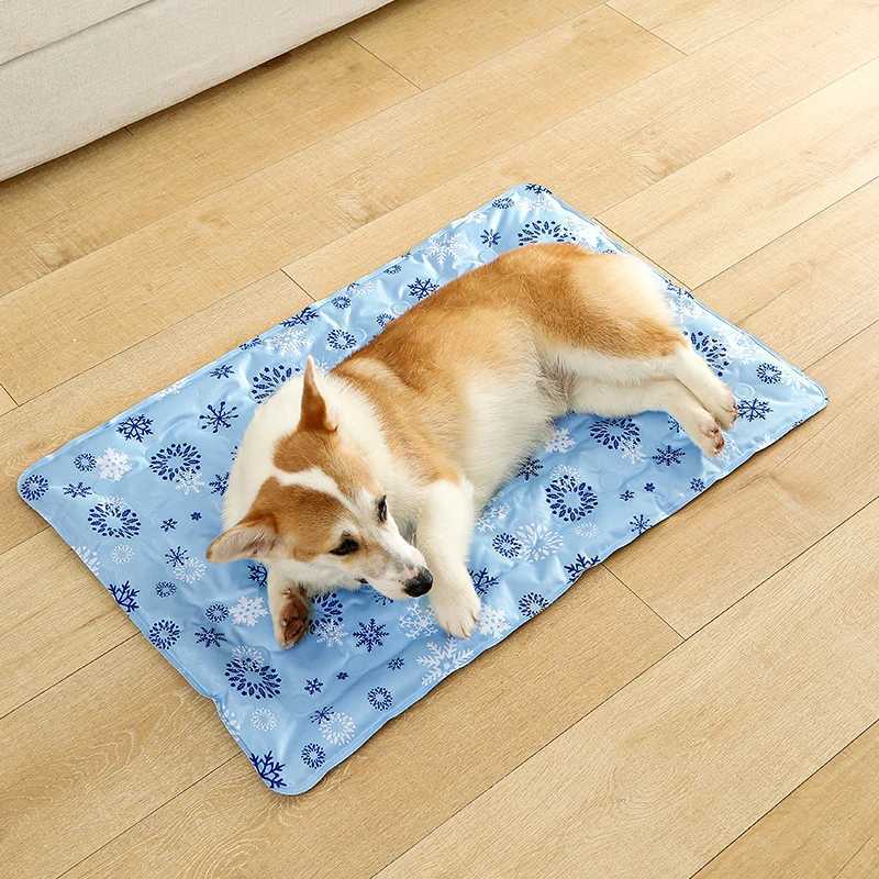 Dog cooling pad Summer pet self cooling pad Cat mattress for small medium and large dogs Indoor dog Flat noodles box pad to keep pets cool Y250407