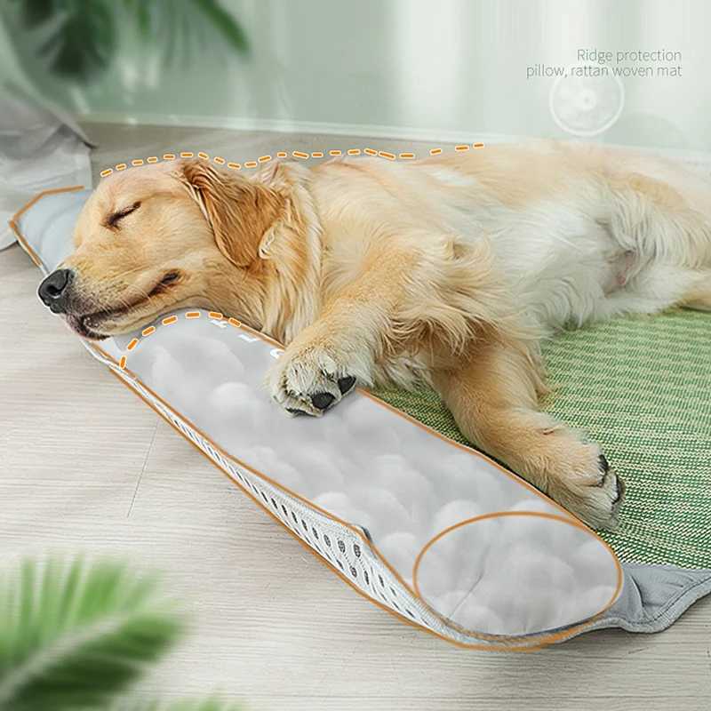 HOOPET summer dog bed cat cool pad breathable pet sleep ice pad for small medium and large dog and cat pet cooling pads Y250407