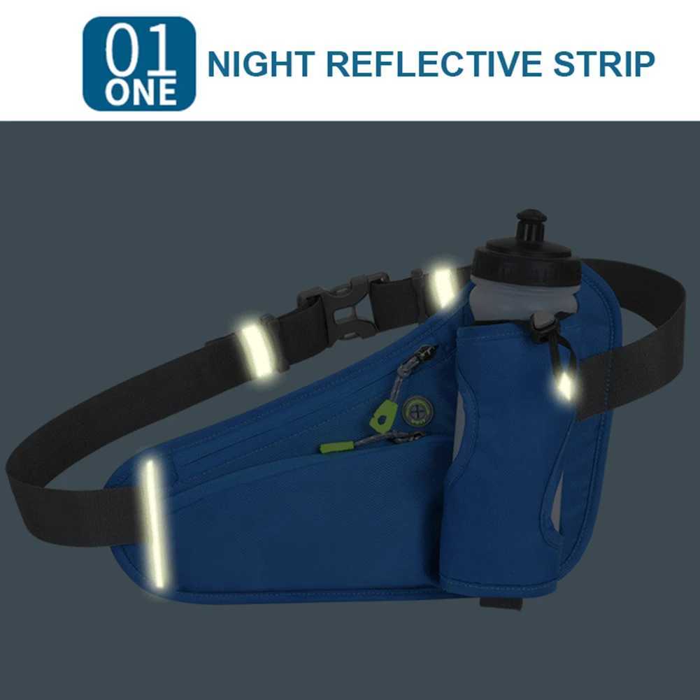 Sports waist bag large capacity hydration belt multifunctional water bottle holder waterproof bag for running bicycles Z250407