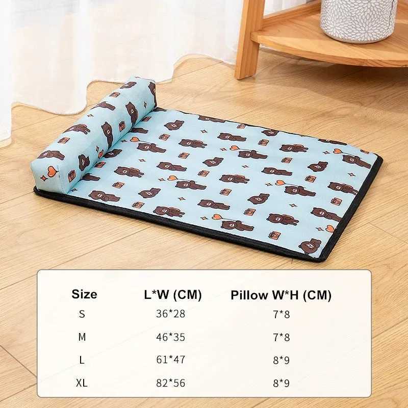 Pet cooling pad cat bed dog house pad summer dog pad cat ice silk cooling blanket pad Y250407
