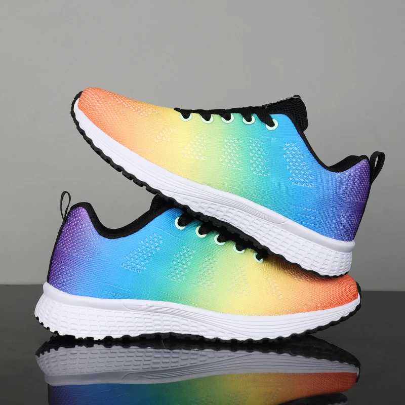 Ladies luxury brand running shoes breathable summer outdoor womens walking sports shoes colorful womens fitness training shoes W250407