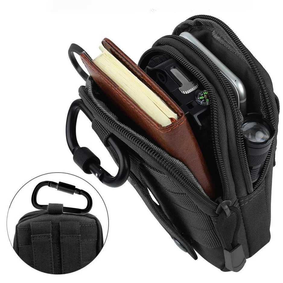 Neutral phone case tactical universal phone case Molle Hip waist bag wallet pocket wallet phone case with zipper Z250407