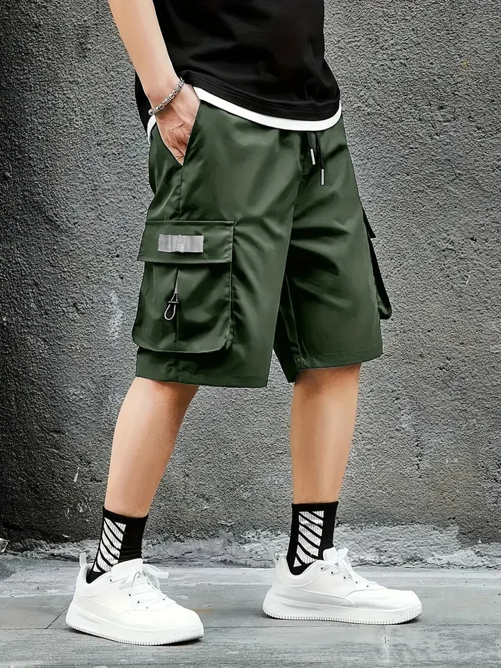 Mens cargo shorts outdoor travel casual sports large pockets durable and comfortable fabrics thin shorts 250402
