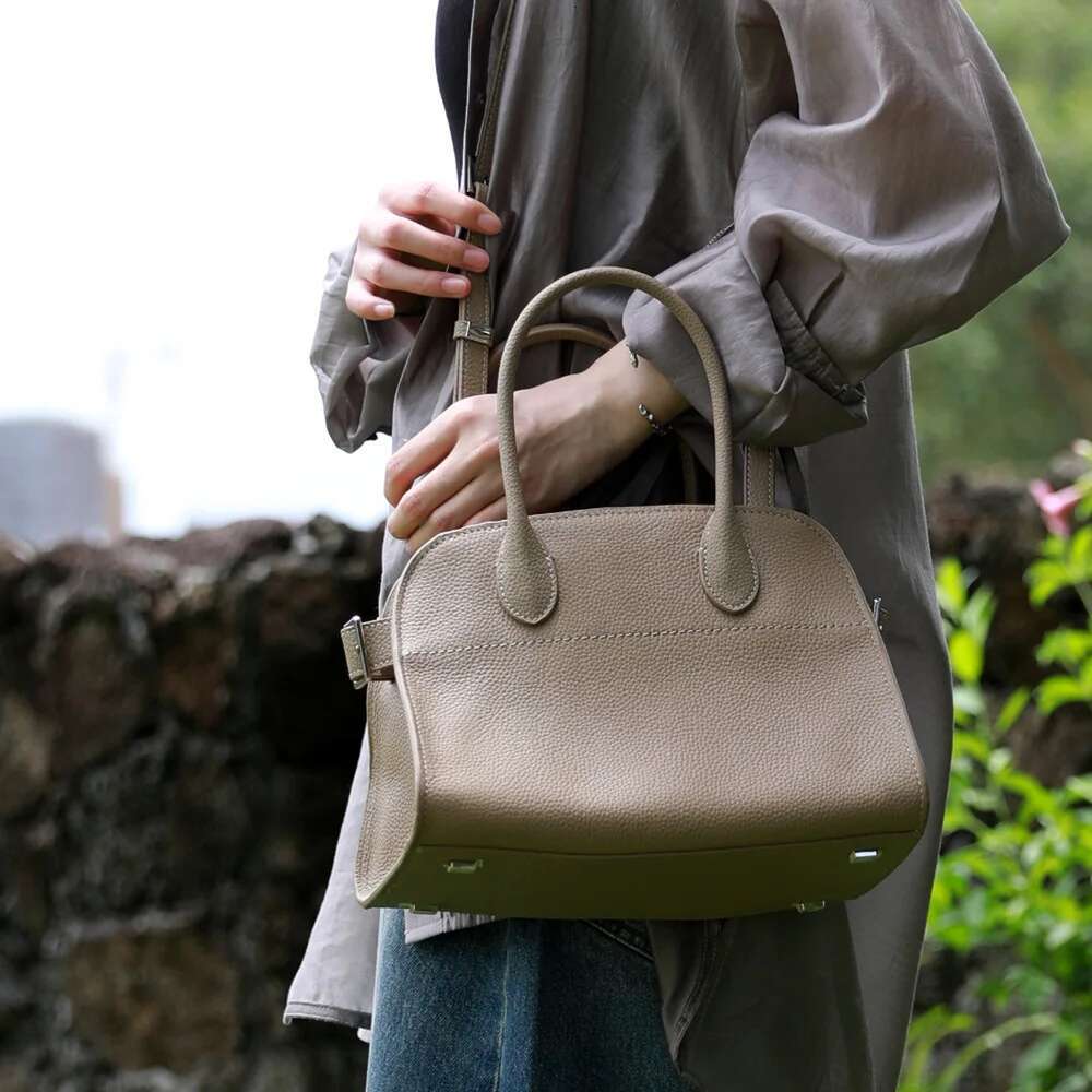 2024 Genuine Leather Women Casual Tote Bags High Quality Ladies Cowhide Large Shoulder Messenger Bag Classic Versatile Handbags