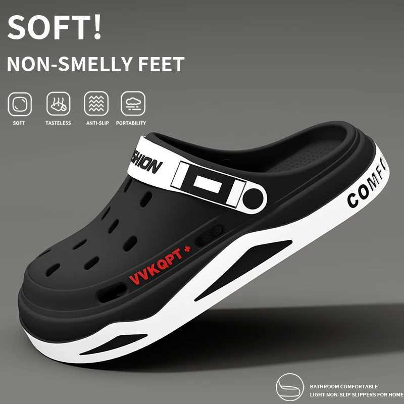 New Arrival Summer hole shoes for men casual fashionable non slip portable sports sandals beach step shoes breathable slider T250407