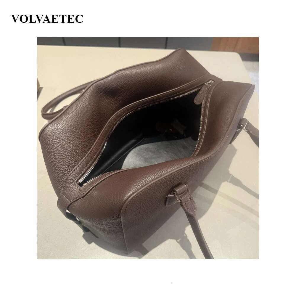 VOAETEC 2025 New First-Layer Cowhide Shoulder Tote Bowg Commuting Design Lazy Fashion Portable Casual Bag Women