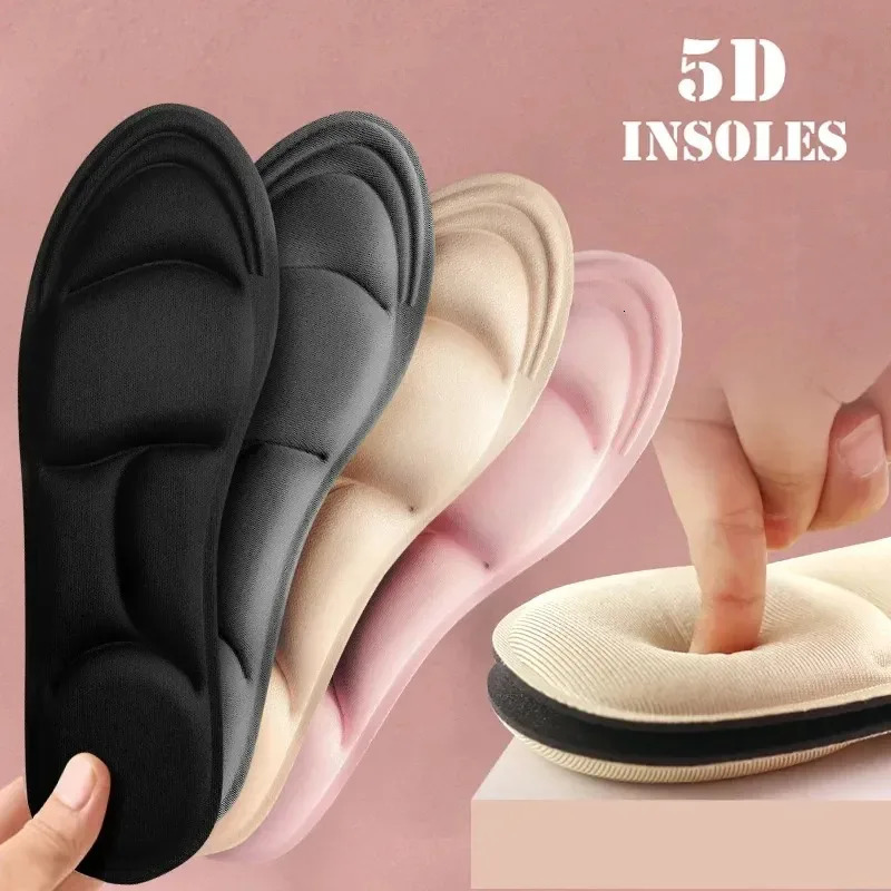 5D Sport Insoles for Shoes Women Men Memory Foam Deodorant Breathable Cushion Running Insoles for Feet Care Orthopedic Insole 250408