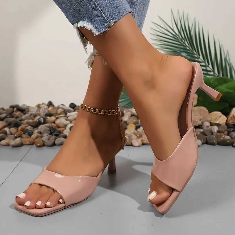 Fi Fish Mouth Sandals Summer Comfortable Casual Dress 2025 Sexy Open Stiletto Sandals Elegant Office Womens High HeelsXJ250407
