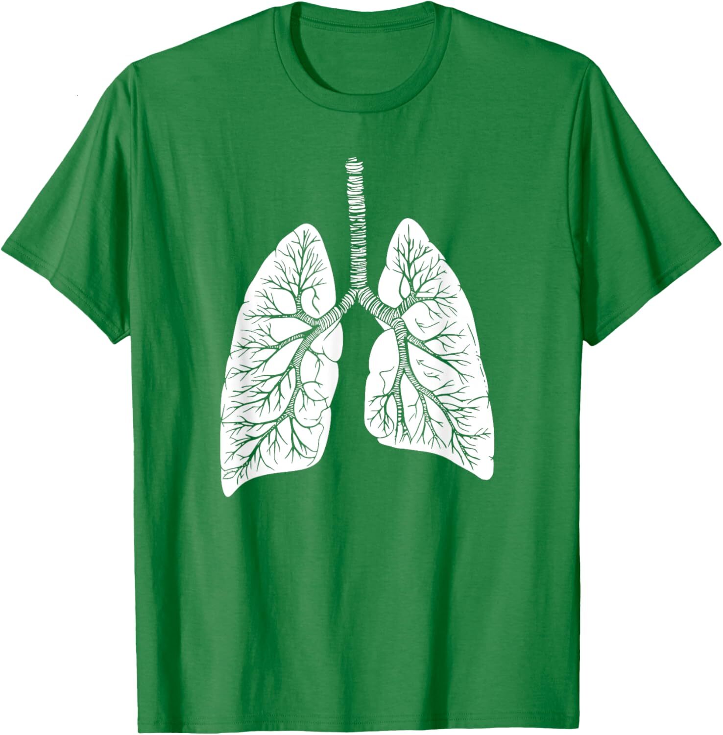 T shirt for Mens Lungs Anatomical White Line for fans of Breathing and Air Graphic Tee Casual Tops Clothes Short sleeve cool