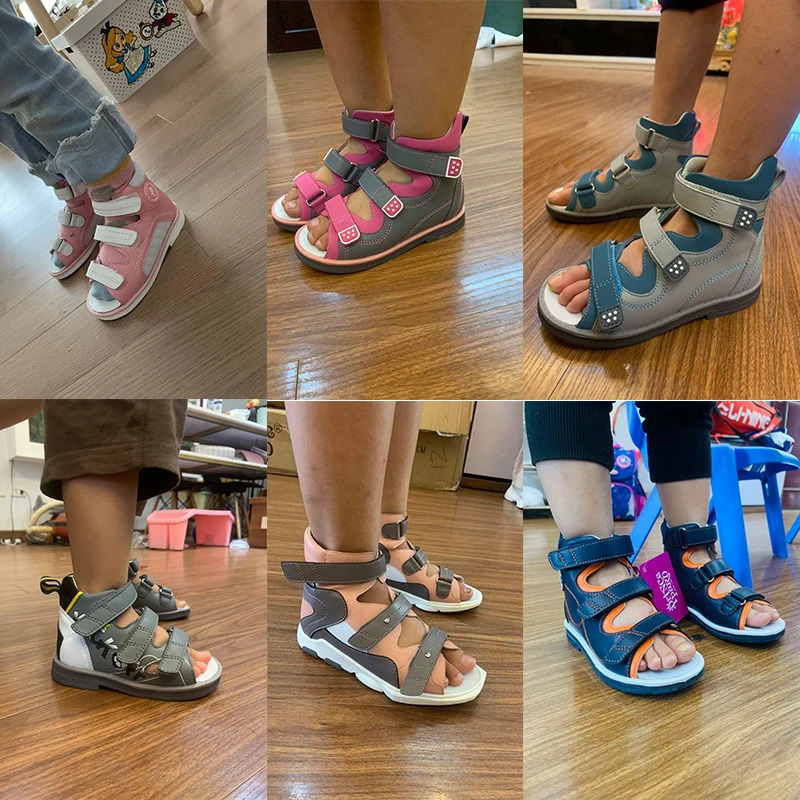 Kids Orthopedic Corrective Sandals Princepard Girls Children Summer Flower Ortics Shoes for Flat Feet with Arch Support 250408