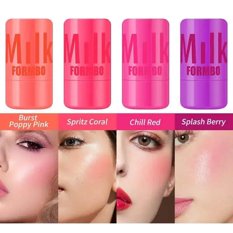 FORMBO multicolor jelly powder blusher stick used for face and lips twocolor lipstick to illuminate the complex 250325