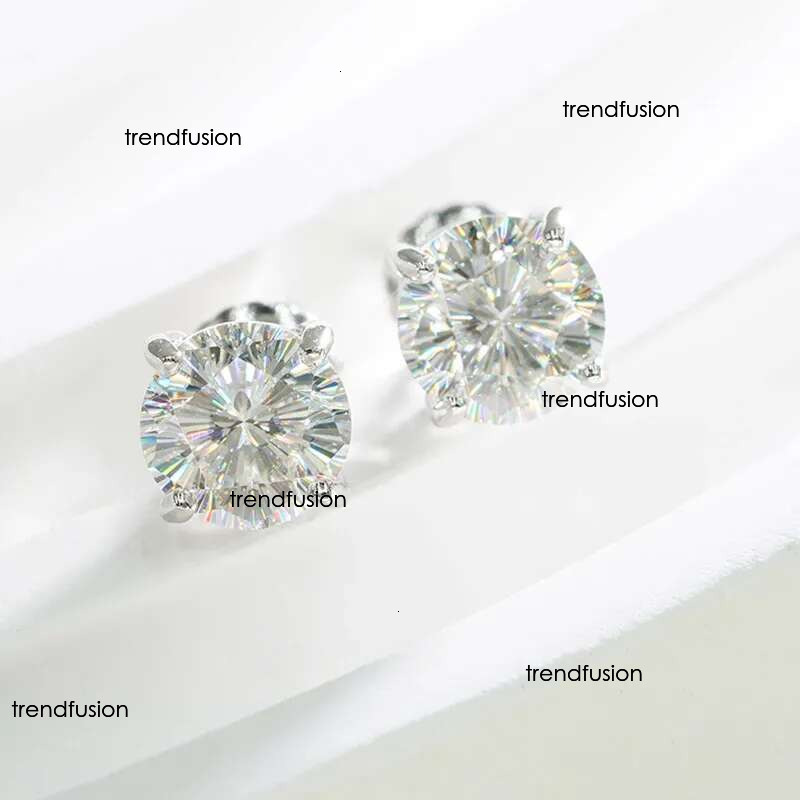 pass dia tester VVS1 D color moissanite designer for women sterg sier earrings Circular Cherry blossom cutting mens hip hop jewelry gift