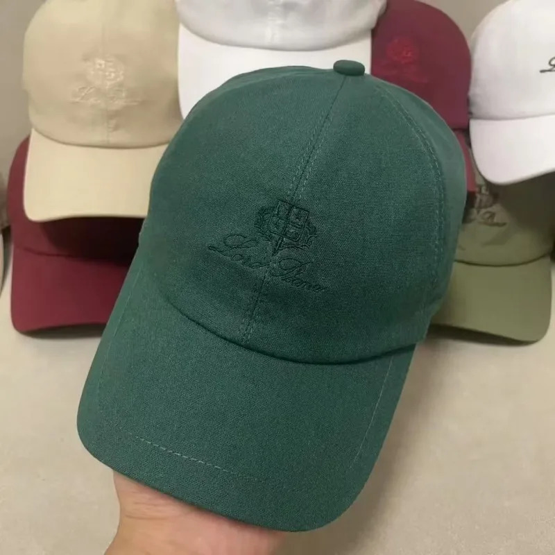 2025 Mens and Womens Linen Breathable Duckbill Cap Casual Versatile Embroidered Baseball 251103