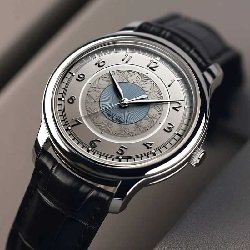 Mens Business Black Leather Waterproof Quartz Watch Y250407