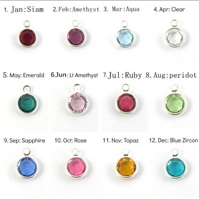 Ice Skates Creative Initial Letter Monogram Birthstone Necklace Fashion Jewelry Women Christmas Gifts Accessories PendantsC250407