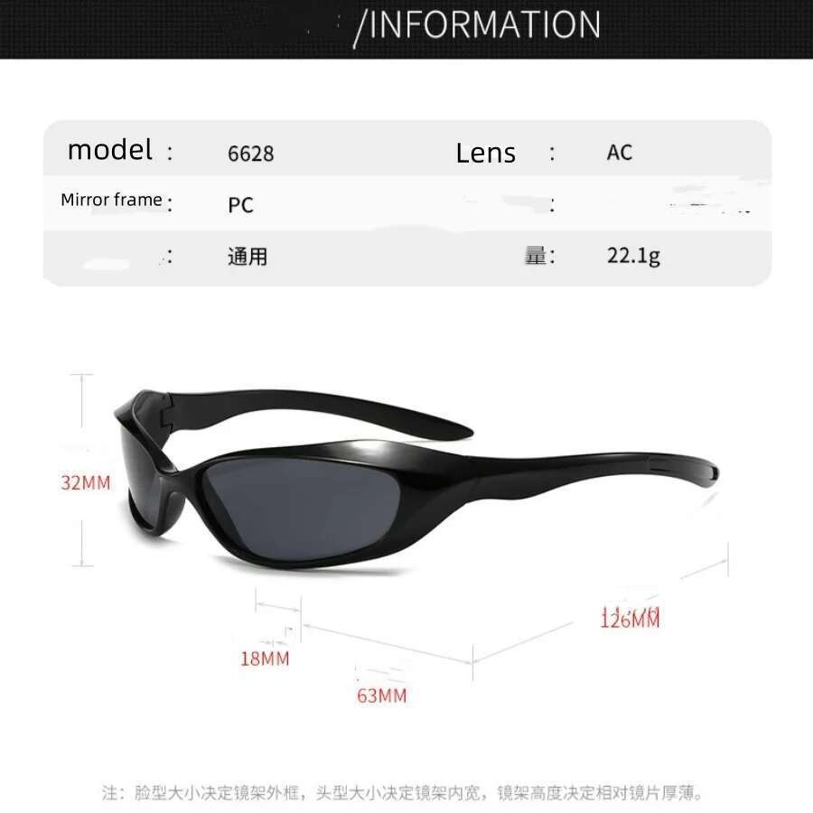 New Fashion Y2K Sunglasses Women Men Punk Hip-Hop Sports Goggles Design Futuristic Sun Glasses Retro Party Sunnies Eyeglasses