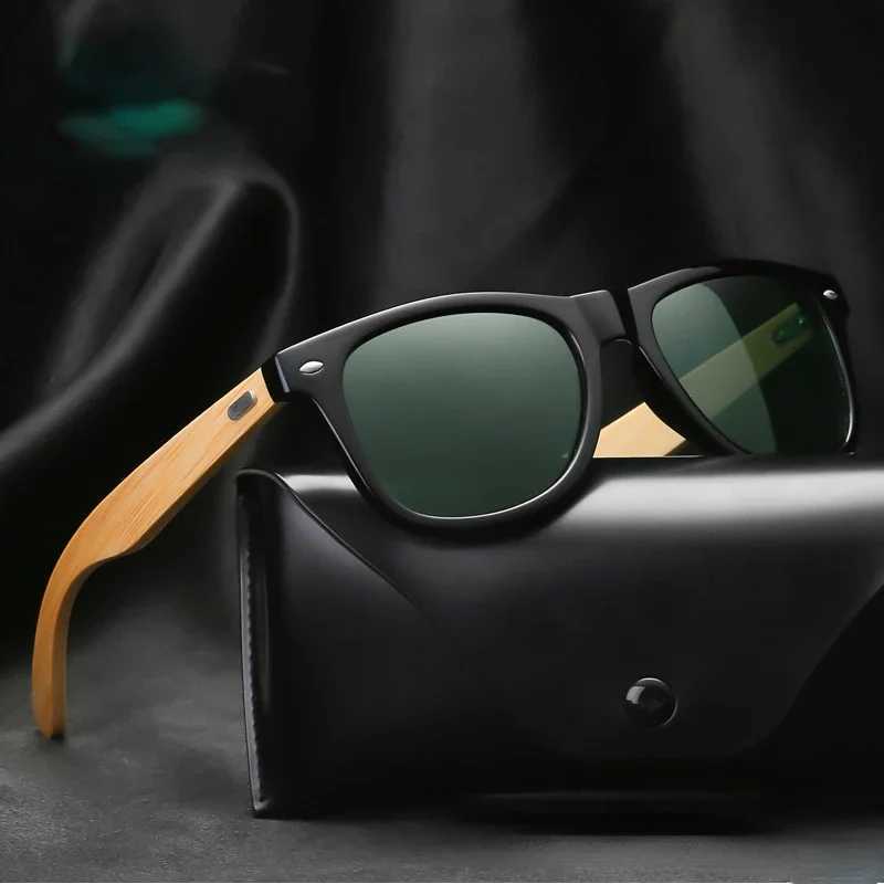 Fashionable wooden mens UV sunglasses classic mens driving UV400 sports sunglasses wooden bamboo glasses W250408
