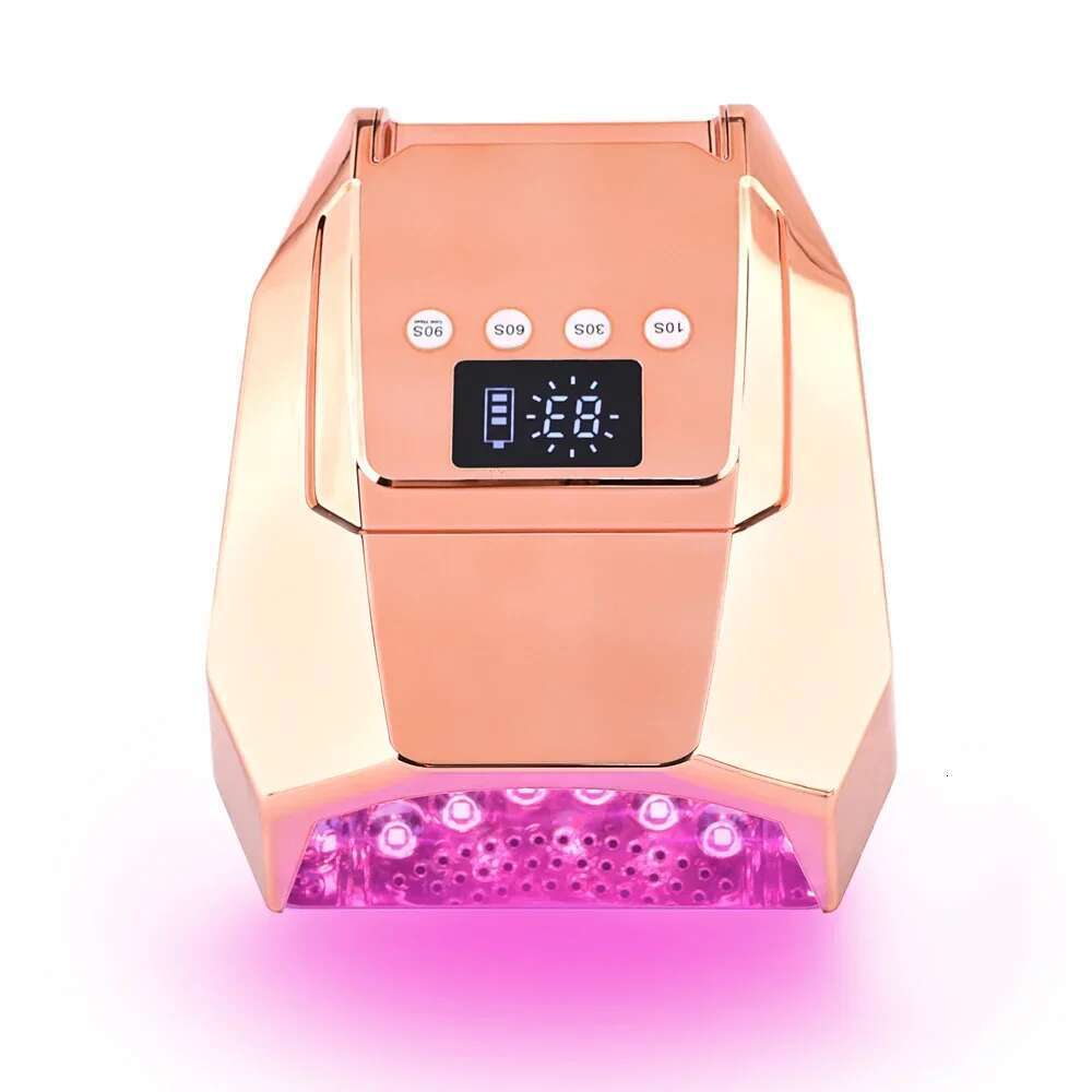 98W Professional Twin Light Durable Cordless Pro Mirror-finish Interior Low Heat Model Rechargeable Gel Dryer UV LED Nail Lamp