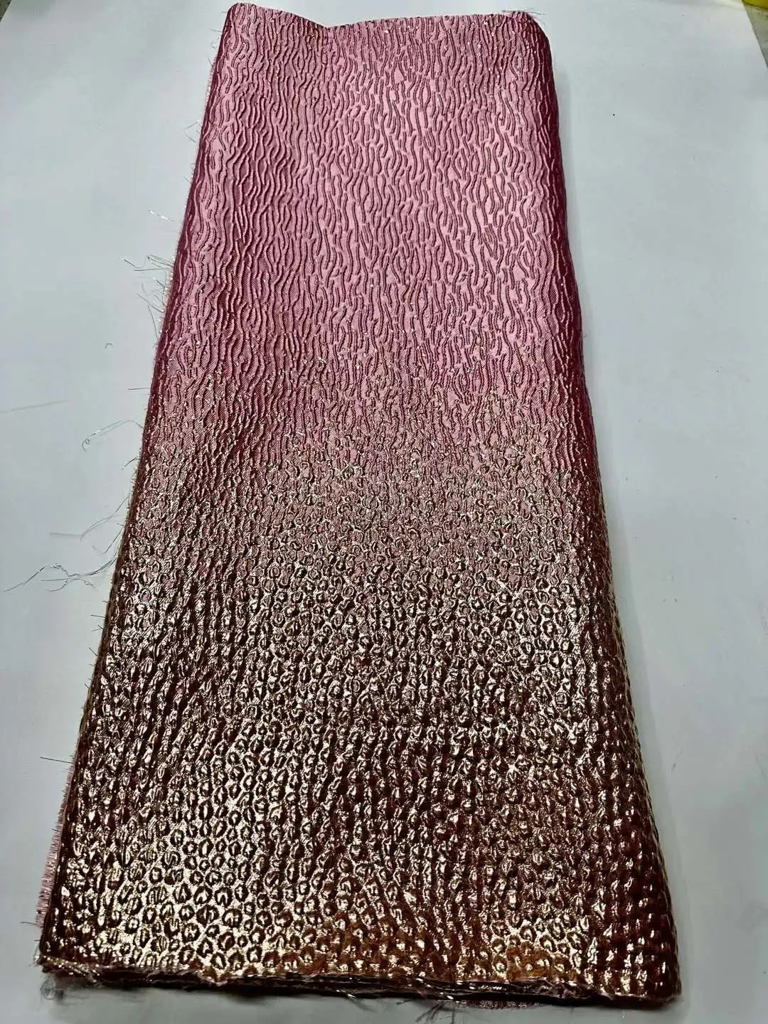 African Brocade Fabric Jacquard Organza Lace 2024 Nigerian Damask Gradient Lace French Net Material Brocard Tissu AH13 250408
