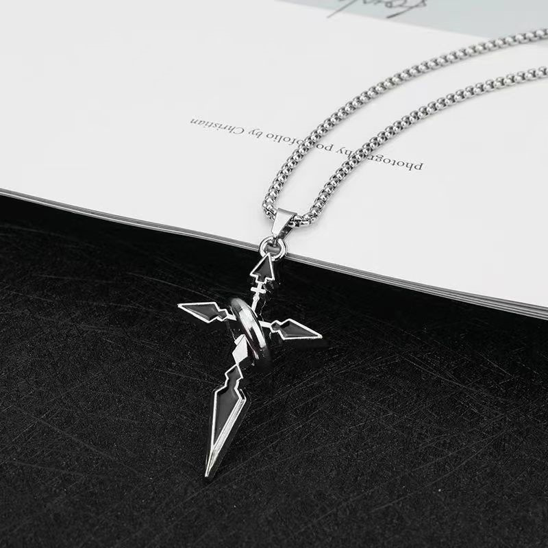 Handsome to point of speechlessness, this is the cross pendant that boys should have, men's trendy brand necklace, titanium steel versatile neckl