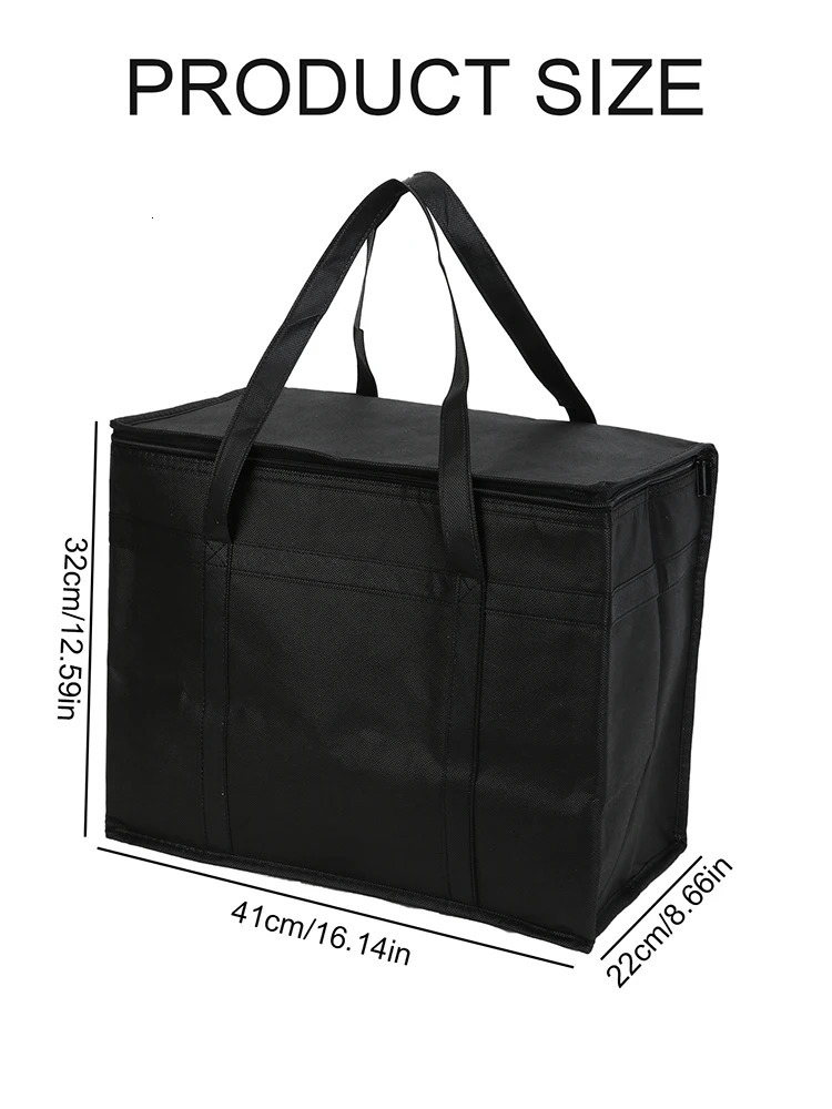 Soft cooler bag with zipper top and reinforced bottom plate insulated reusable for picnics 250401
