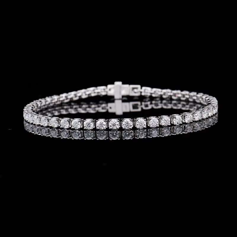 3 mm 8 Inches Hot Sale Wholesale Customized Women Bracelet Moissanite Tennis Chain