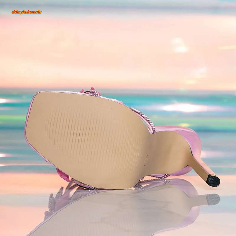 Eilyken New Design Crystal wer Ankle Strap Women Sandals Sexy Thin High Heels Open Toe Stripper Party Ladies Shoes ddmykukumalu